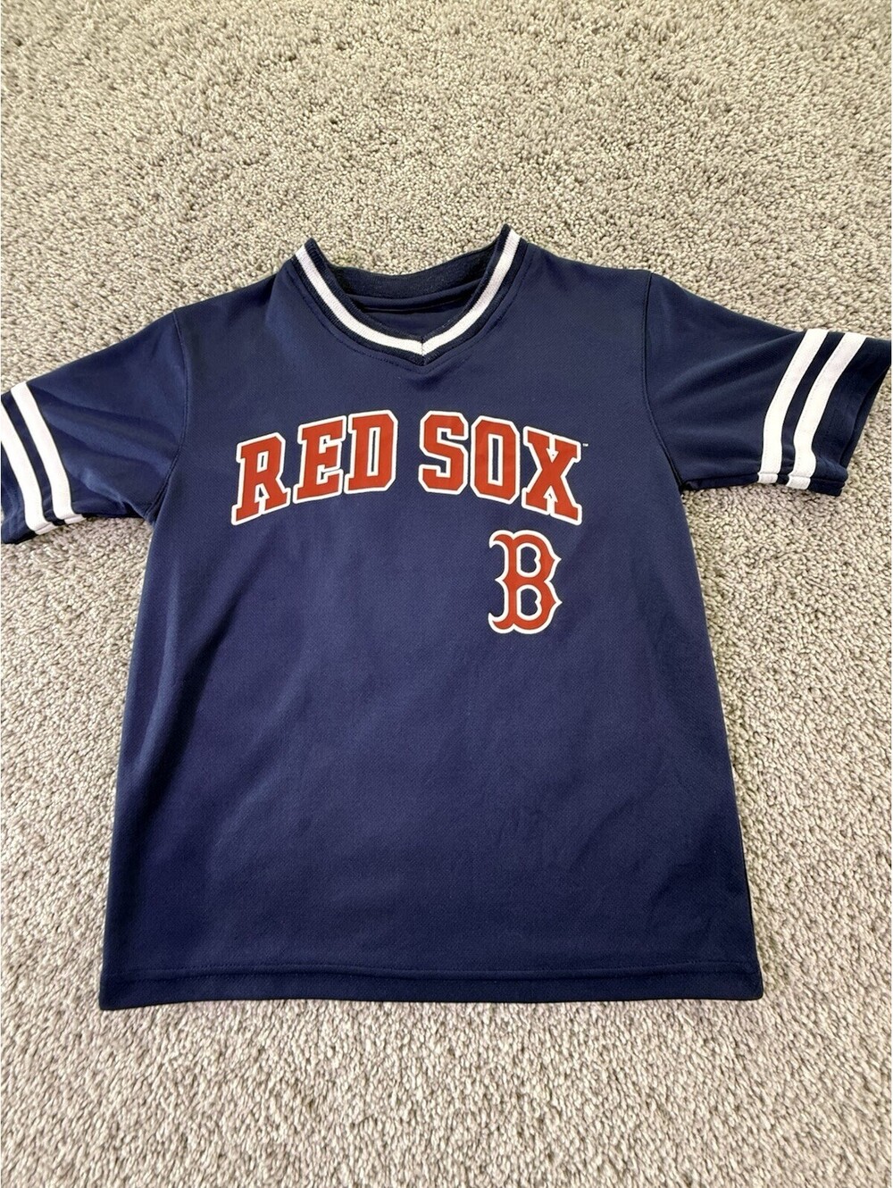 Youth Rafael Devers #11 Red Sox Jersey, Blue MLB Size Medium 8/10